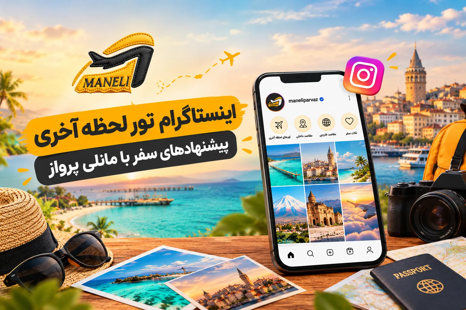 اینستاگرام مانلی پرواز